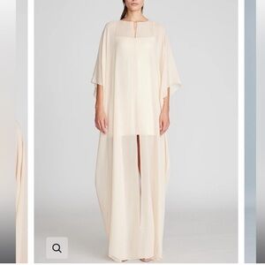 HALSTON Cream Kaftan Kimono Dress NWT